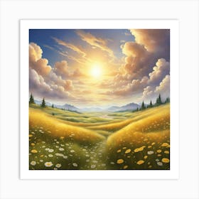 Daisy Field 3 Art Print