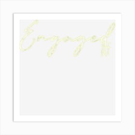 Women Engaged Af Bridal Engagement Art Print