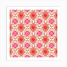 Pink Floral Pattern Art Print