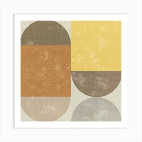 Abstract Shapes With Texture Art Print