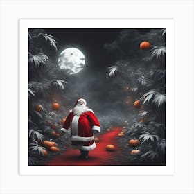 Santa Claus In The Forest 1 Art Print