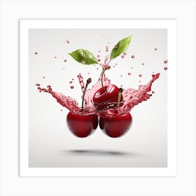 Cherry Splash 3 Art Print