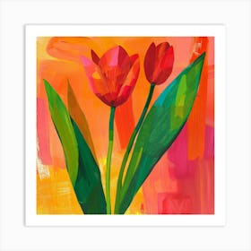 Red Tulips 22 Art Print