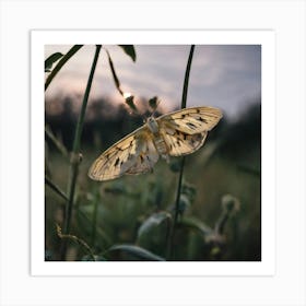 Moth At Sunset Art Print