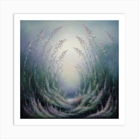 Whispers Of Tranquility A Serene Floral Landscape (4) Art Print