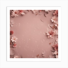 Pink Flower Background Art Print