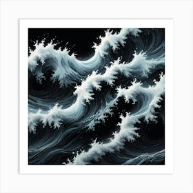 Black and White Abstract Art 362 Art Print