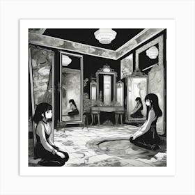 Manga Room With Mirrors Art Print