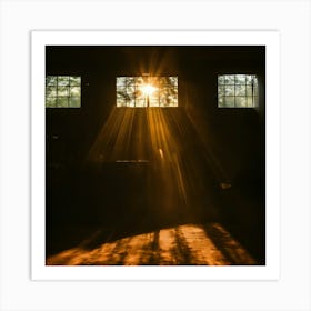 Sunbeams Through Window Art Print