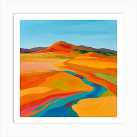 Colourful Abstract Gobi Gurvansaikhan National Park Mongolia 1 Art Print