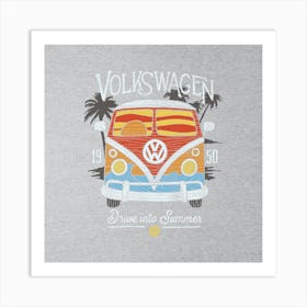 Volkswagen campervan coast Art Print