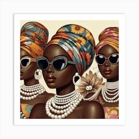 Three African Women 1 Art Print