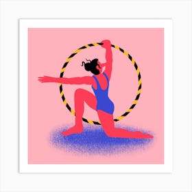Gymnastics Square Art Print