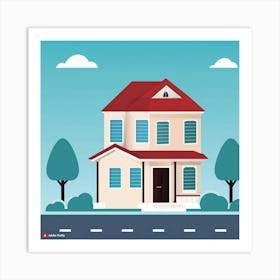 House On The Street Art Print