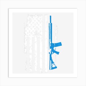 Limited Edition Guns And Flags Usa 4th Of July American Pride Art Print