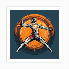 Firefly Dynamic Fitness Logo Showcasing Strength And Balance 87019 Art Print