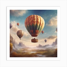 Hot Air Balloons In The Sky Art Print