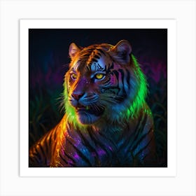 Neon Tiger 2 Art Print