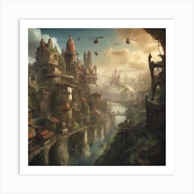 Fantasy City 48 Art Print