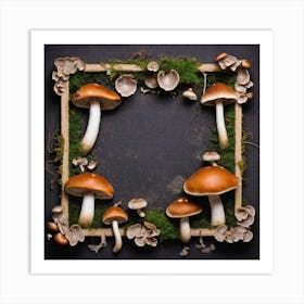 Frame Of Mushrooms 5 Art Print