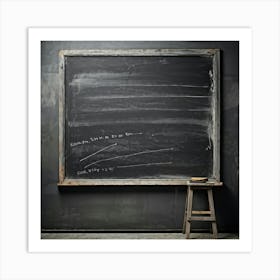 Abstract Communication Concept Showcasing An Empty Chalkboard Macro Shot Of Surface Textures Emphas (3) Art Print