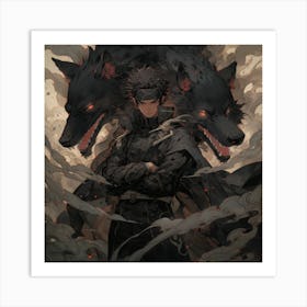 Ninja Wolf Art Print