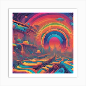 Psychedelic Landscape Art Print