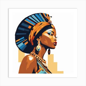 African Woman Painting Art Print