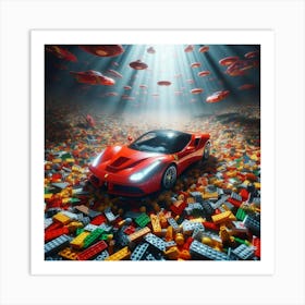 Lego Car In Space Art Print