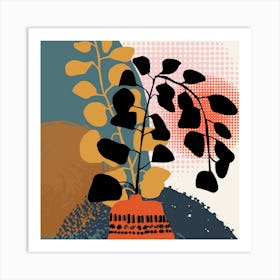Abstract Branches Still Life Square Art Print