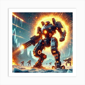 Blazing Armor Art Print