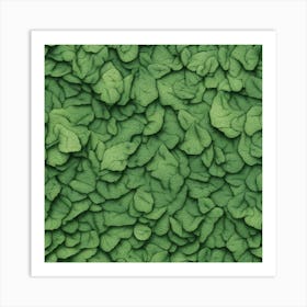 Green Leaves Texture Art Print