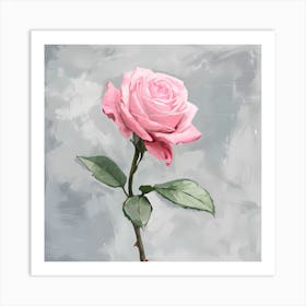 Pink Rose Art Print