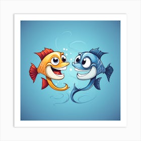 Happy Fishes Art Print