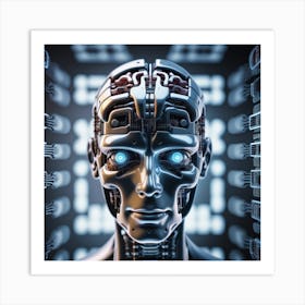 Cyborg Head 7 Art Print