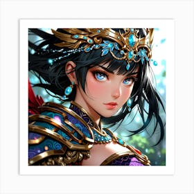 Default A Gracefully Fierce Anime Warrior Princess Her Intrica 3 (3) Art Print