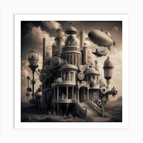 Steampunk Castle Art Print