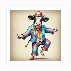 Clown Cow 3 Art Print