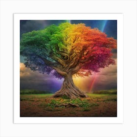 Rainbow Tree 2 Art Print