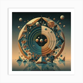 Visually captivating simple geometric artwork, 5 Art Print