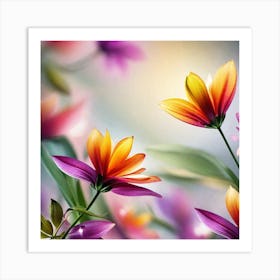 Colorful Flowers 8 Art Print