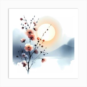 Cherry Blossom Painting 1 Art Print