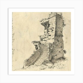 Ruins Of A Castle 3 Art Print