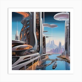 Futuristic City 12 Art Print