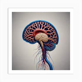 Human Brain Anatomy 3 Art Print