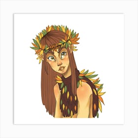 Autumn Elf No Background Art Print