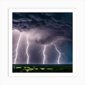 Lightning Storm Art Print