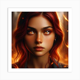 Talia Ashheart Closeup Portrait Art Print