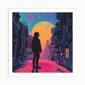 City At Night 3 Art Print