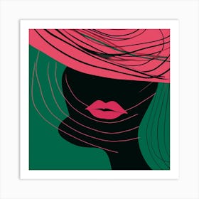 Portrait Of A Woman In A Hat 2 Art Print